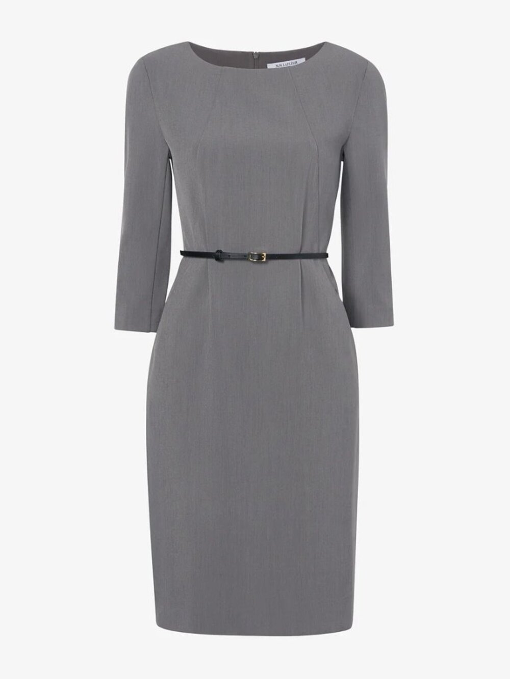 MM Lafleur Etsuko Dress Sheath Gray Recycled WonderTex size 12 Workwear Classic